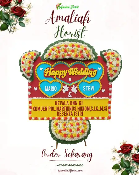Papan Bunga Pernikahan Botekan